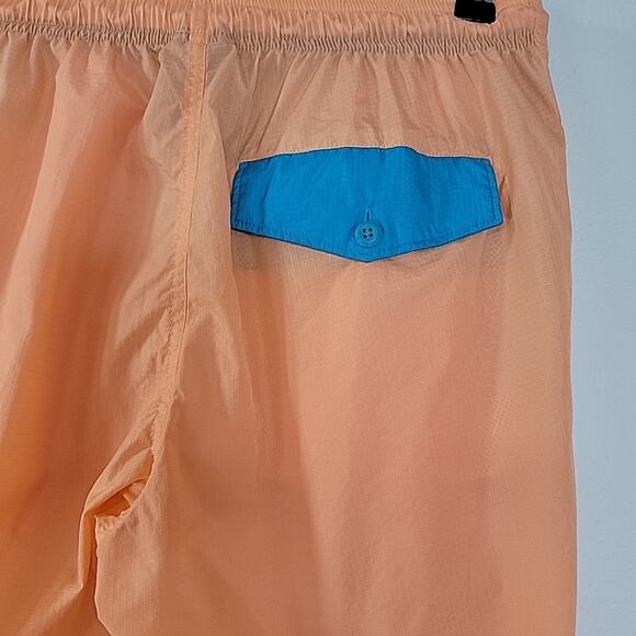 Y2K Columbia Santa Ana Wind Pants Small Orange Blue Nylon Track Retro 2000s VTG - Picture 5 of 7